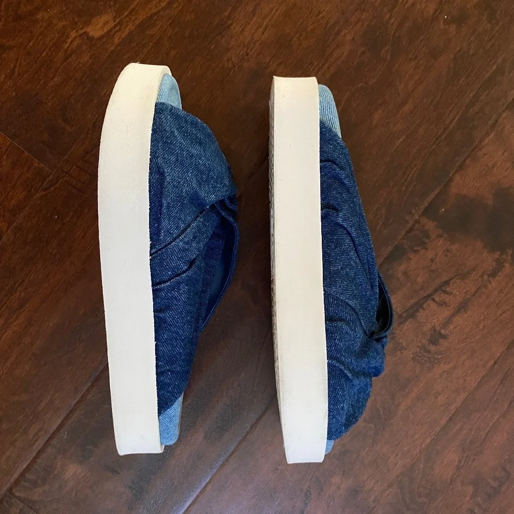 MSGM Blue Cloth Slide Sandals European Model Size 9 (EU 39)
